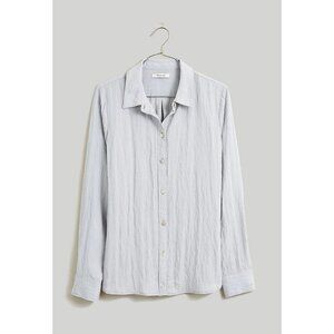 Madewell $88 Womens Crinkled Button-Up Shirt Solstice Size XS NN598